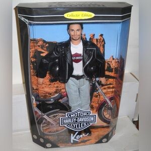 Harley-Davidson Ken wearing Black Leather Jacket